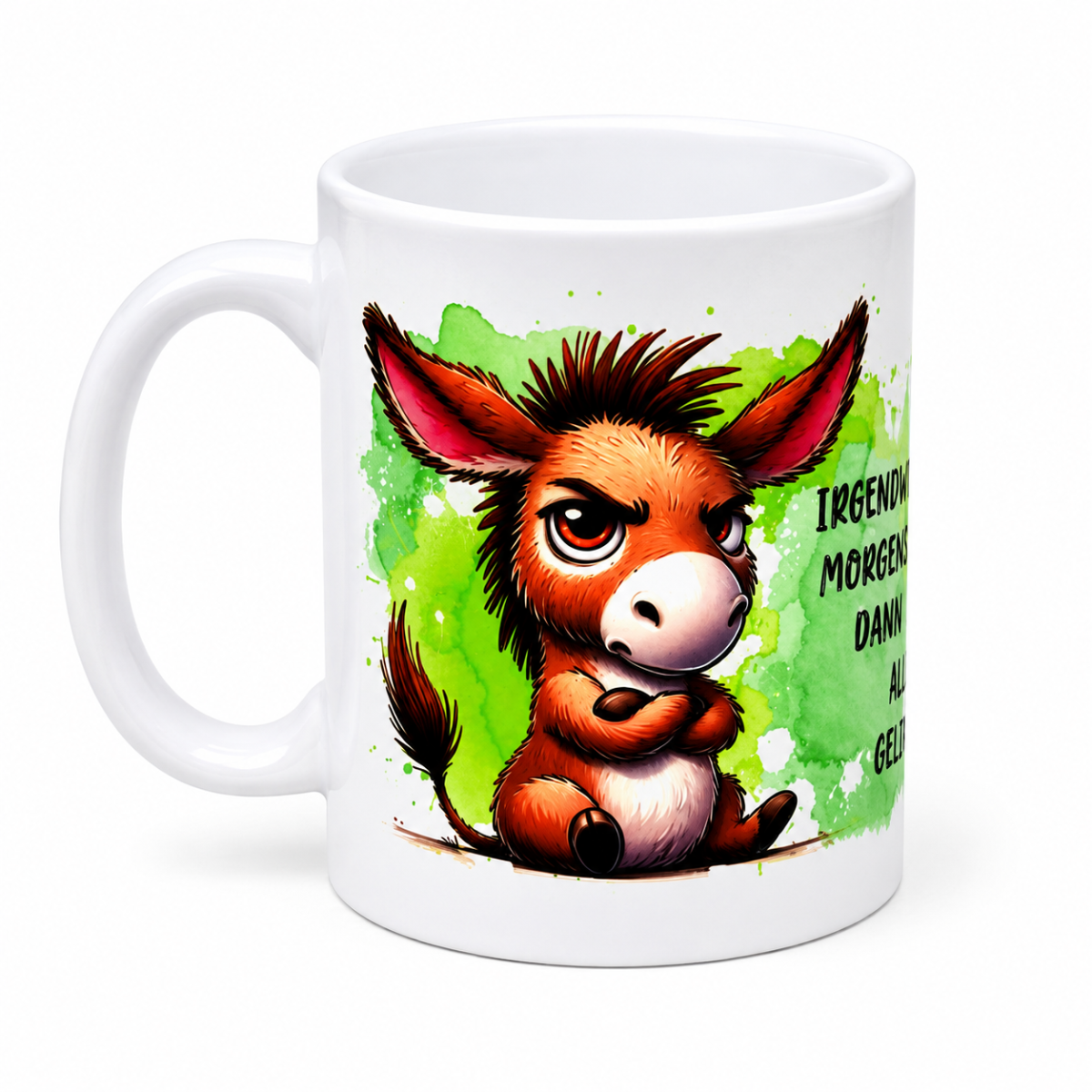 Tasse Esel am Morgen